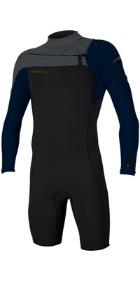 2026 O'Neill Mens Hammer 2mm Chest Zip Long Sleeve Springsuit Wetsuit 4928 - Black / Abyss / Graphite